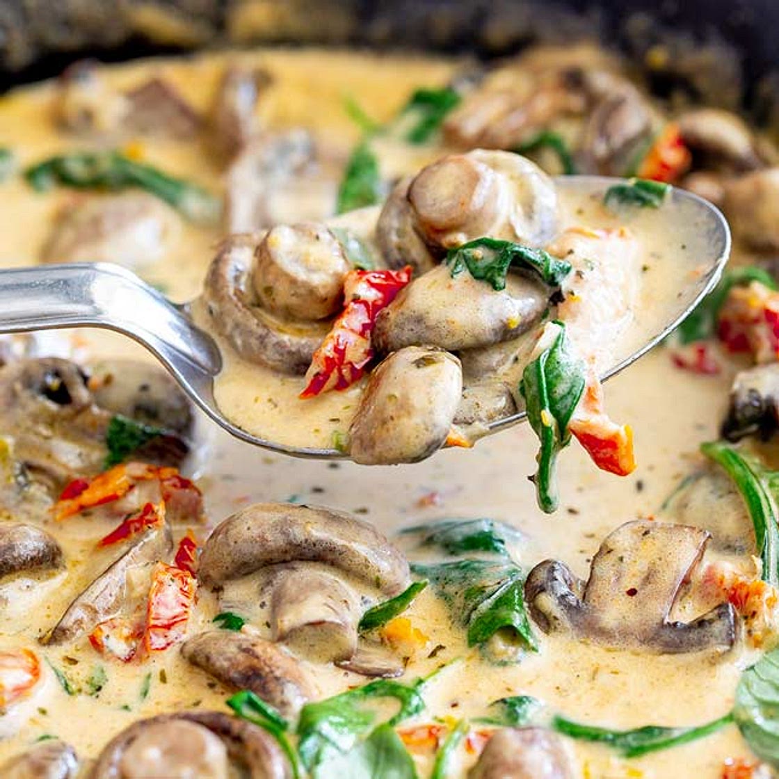 Creamy Tuscan Mushrooms Recipe