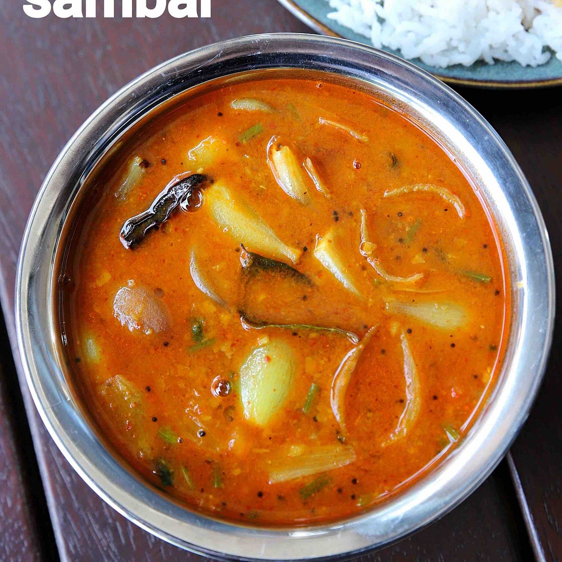 onion sambar recipe | vengaya sambar | ulli sambar | small onion sambar