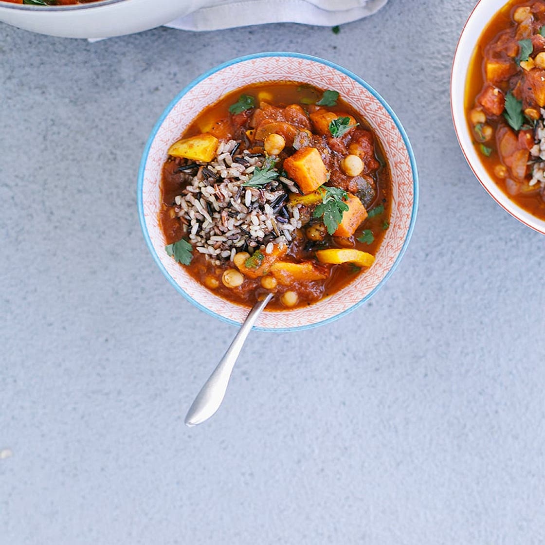 Morocco-Inspired Vegetable and Chickpea Stew
