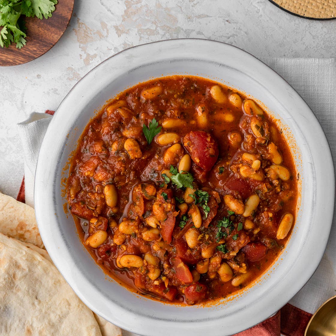 Moroccan Stewed White Beans- Loubia