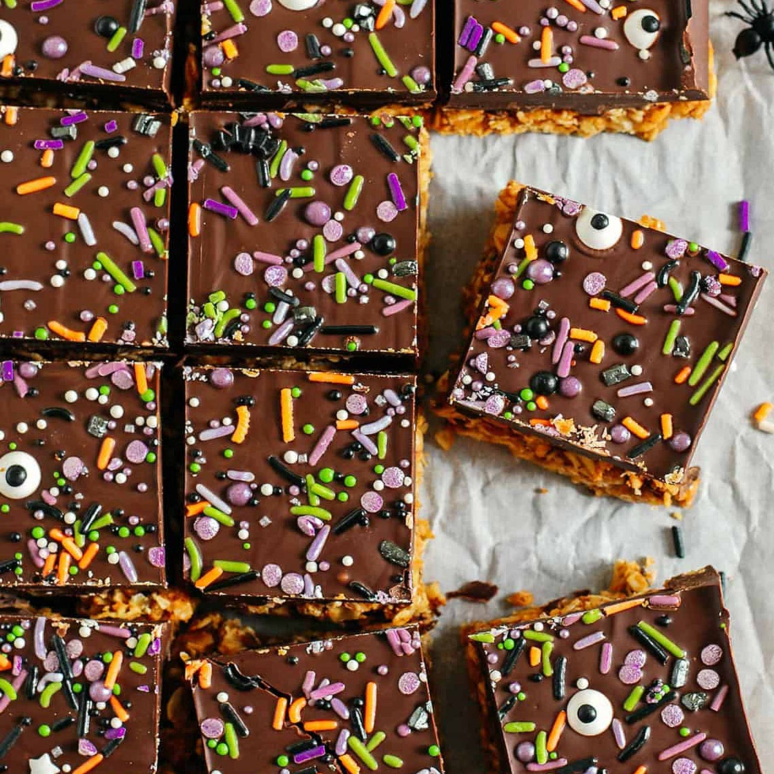 No Bake Chocolate Pumpkin Bars