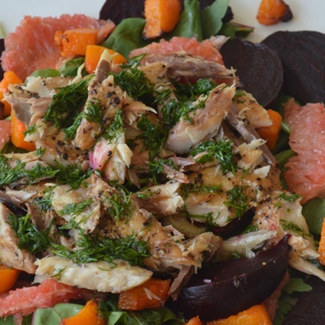 Smoked Mackerel, Beetroot & Grapefruit Salad