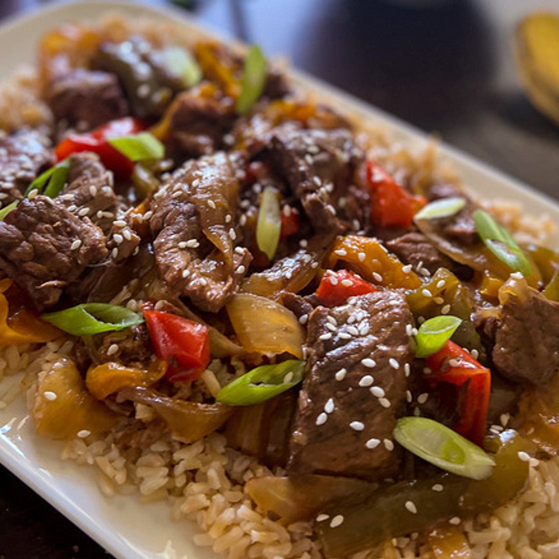 Slow Cooker Pepper Steak Recipe