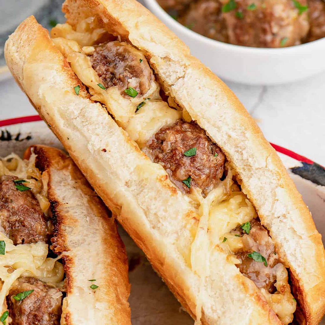 Salisbury Steak Meatball Subs