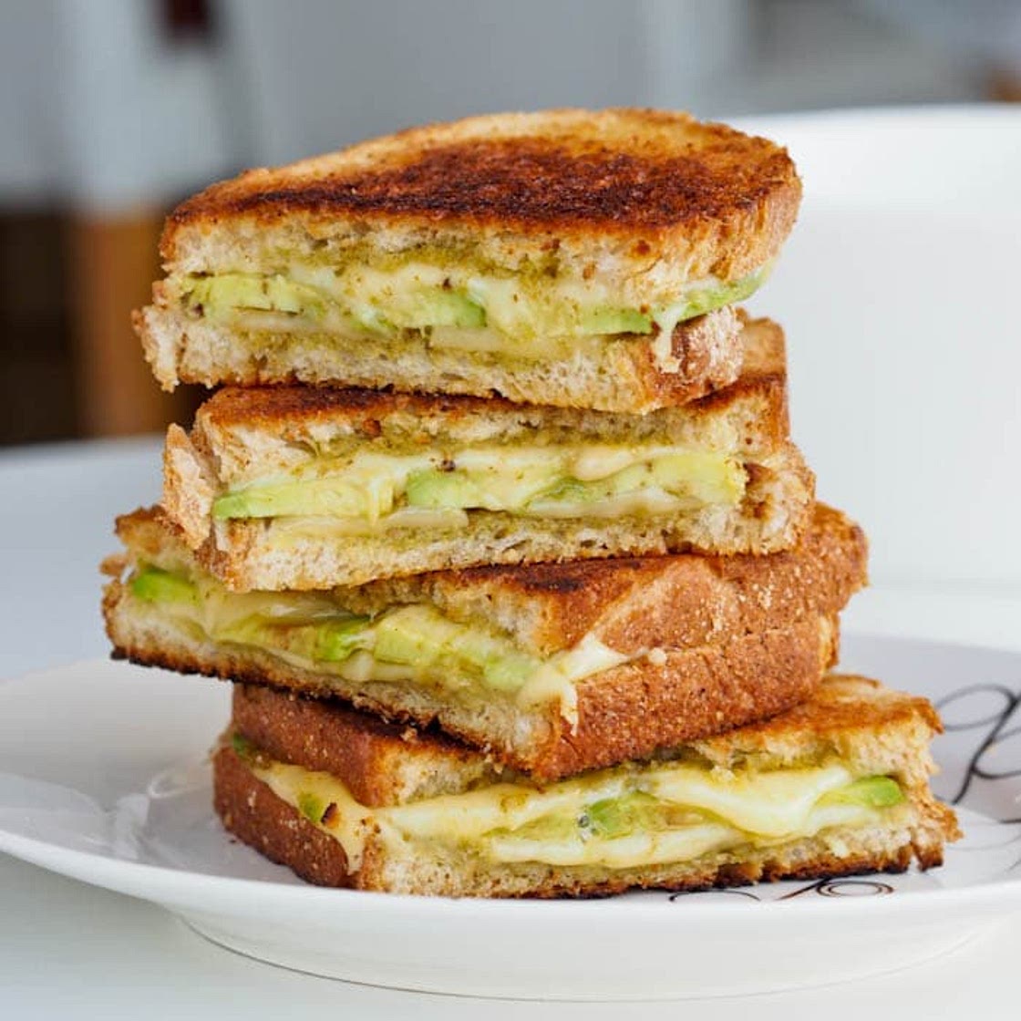 Avocado Grilled Cheese with Pesto