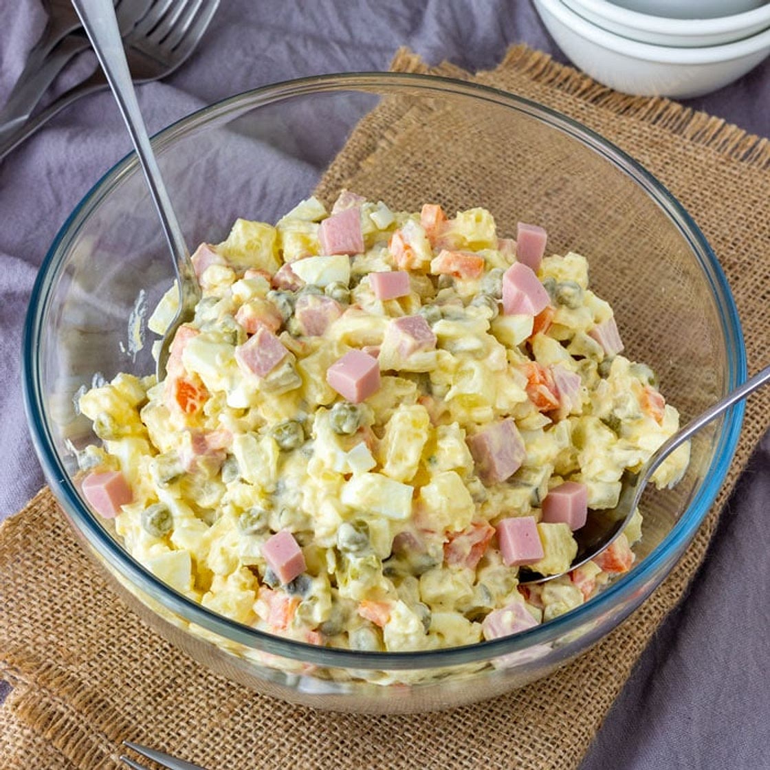 Creamy Potato and Ham Salad