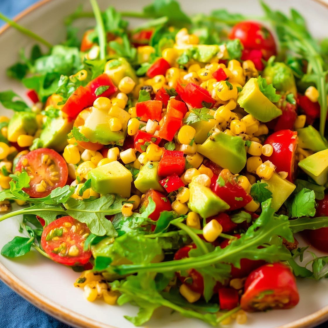 Grilled Corn Salad with Avocado