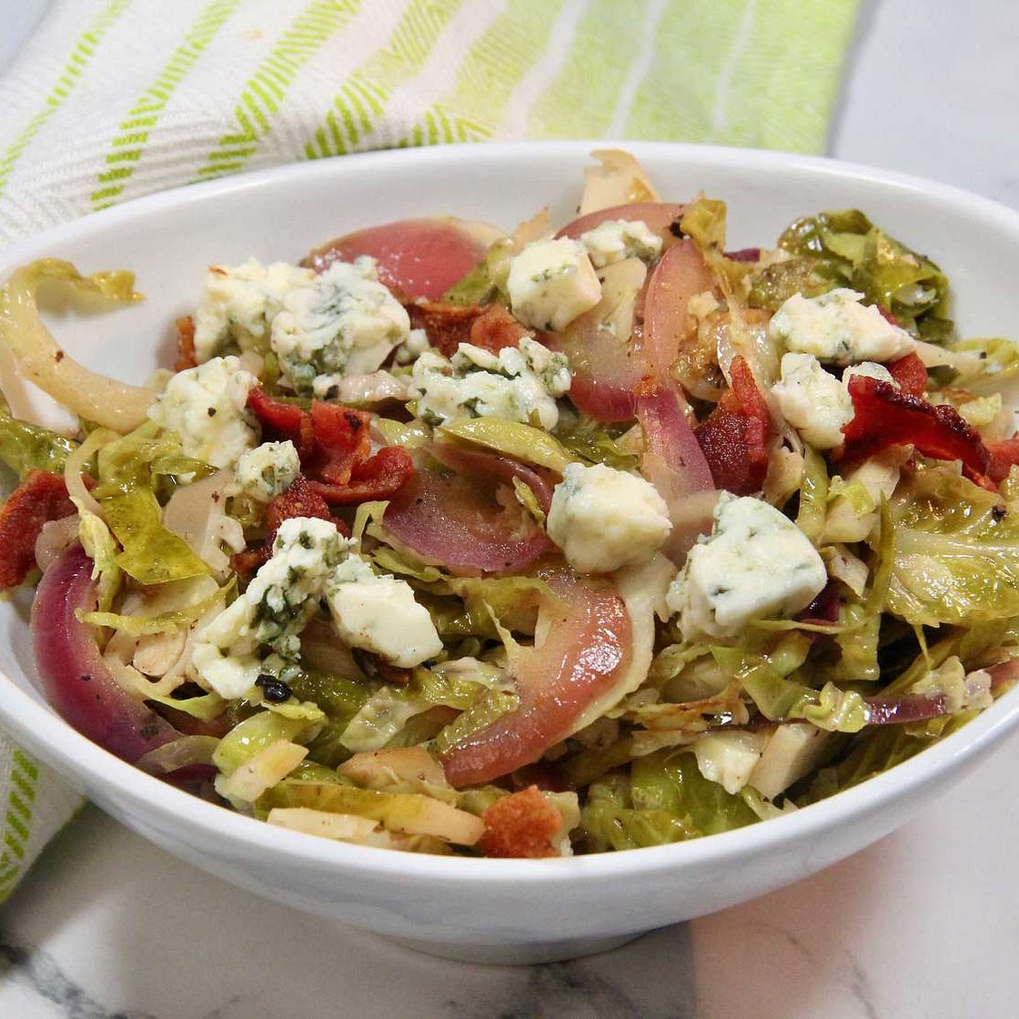 Bacon and Blue Brussels Sprouts
