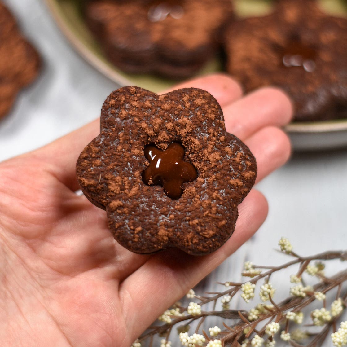 Chocolate Sandwich Biscuits with Guinness Ganache