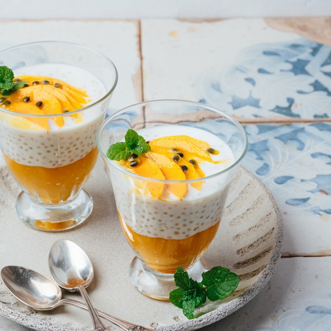 Coconut Mango Sago (Tapioca )Pudding