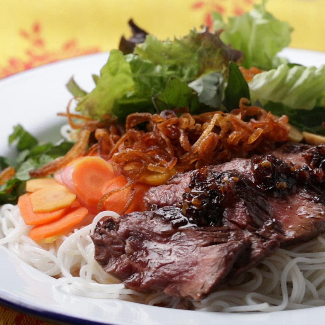 Bun Bo Xa Ot (Vietnamese Steak And Rice Noodle Salad) As Made By Diep Recipe by Tasty