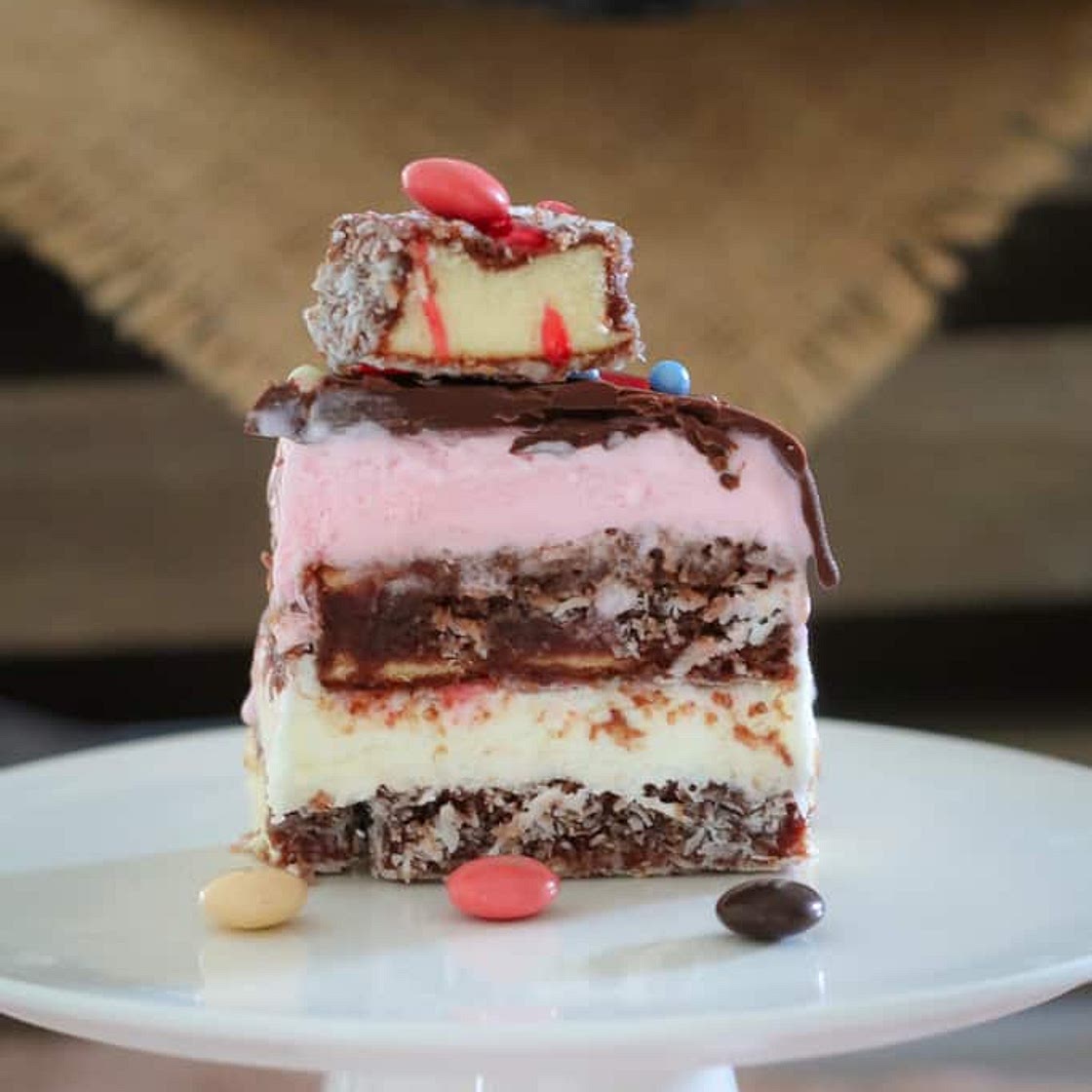 Lamington Ice-Cream Cake