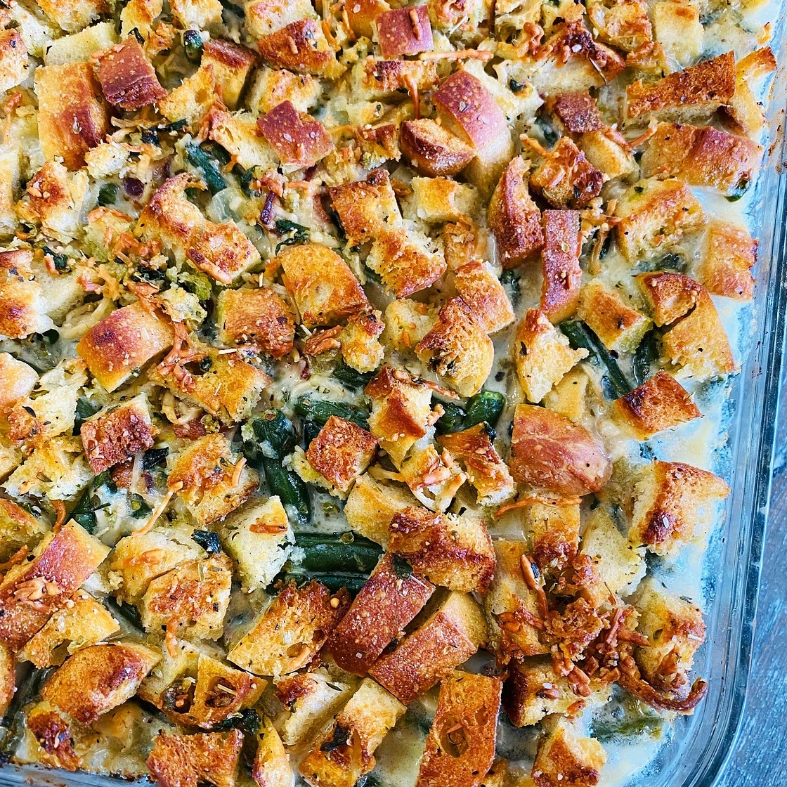 Bacon Parmesan Green Bean Casserole