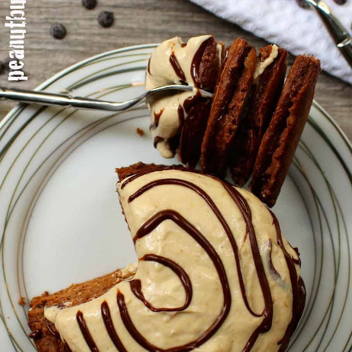 Chocolate Peanut Butter Protein Pancakes