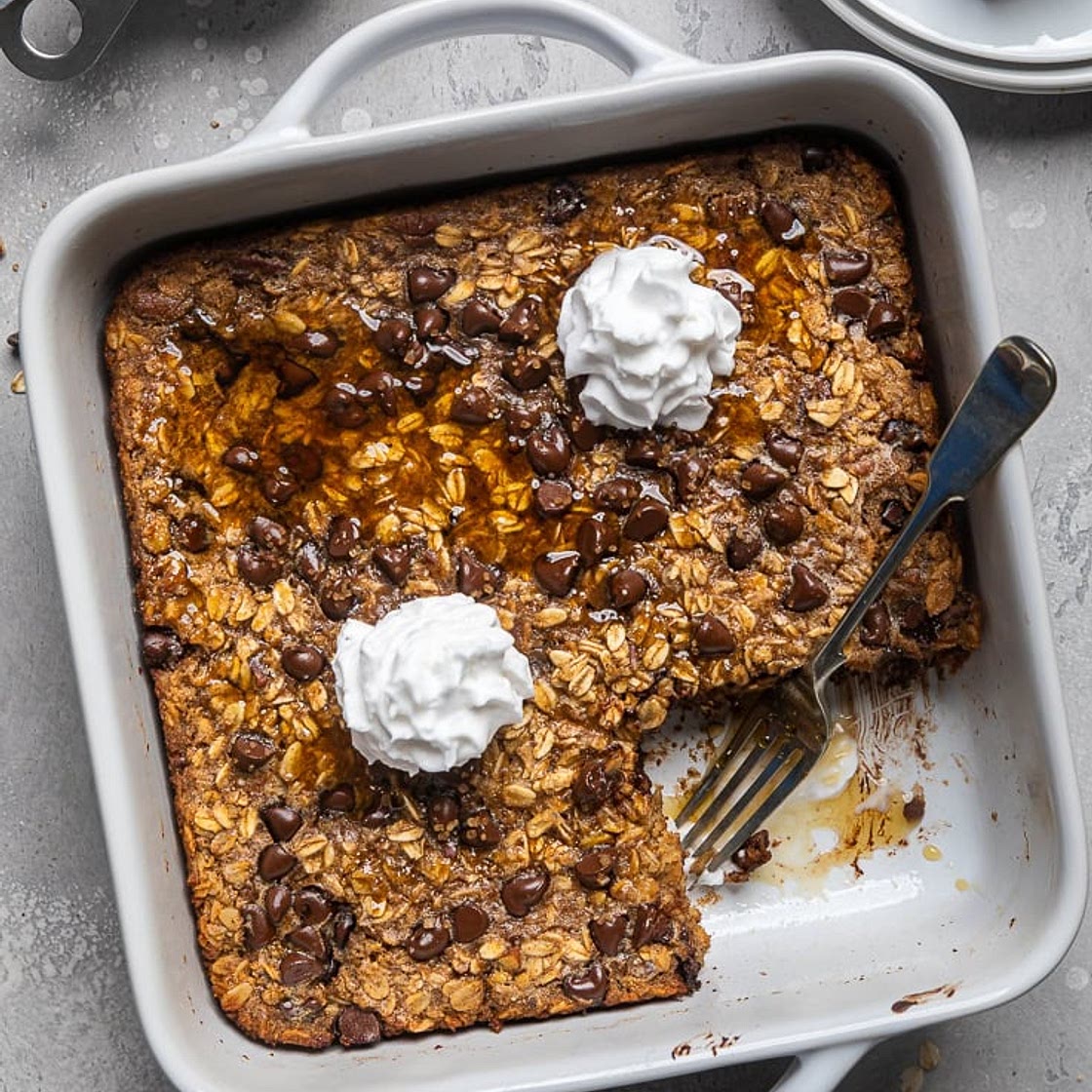 Vegan Banana Bread Baked Oatmeal