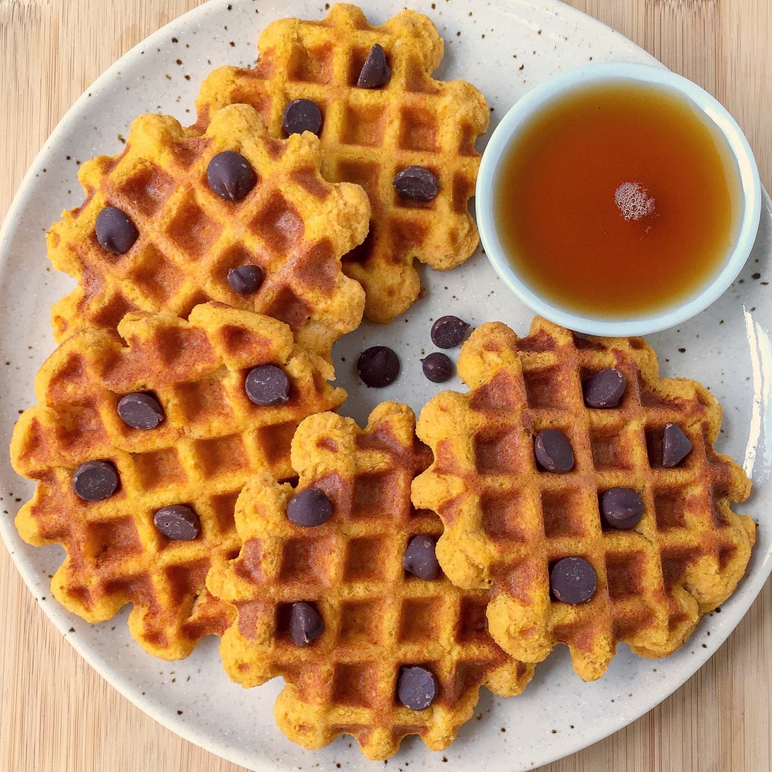 Almond Flour Pumpkin Waffles