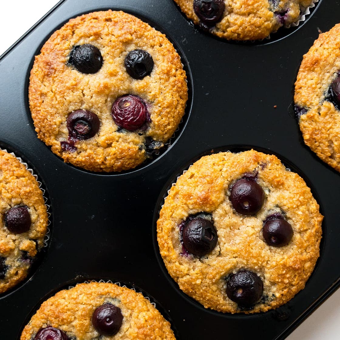 Almond Flour Blueberry Muffins