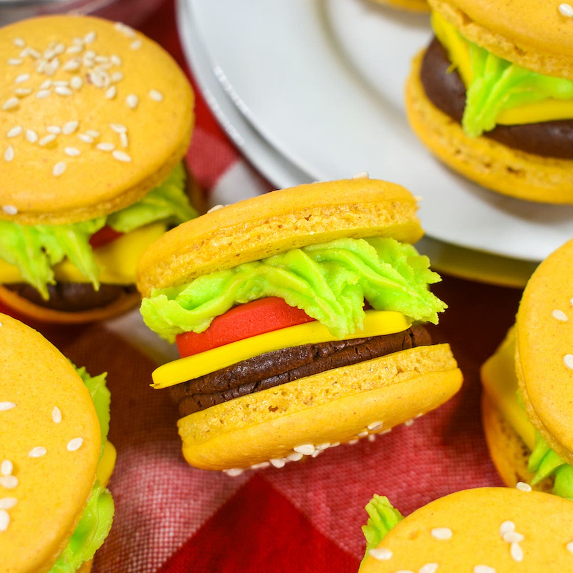 Cheese Burger Macarons