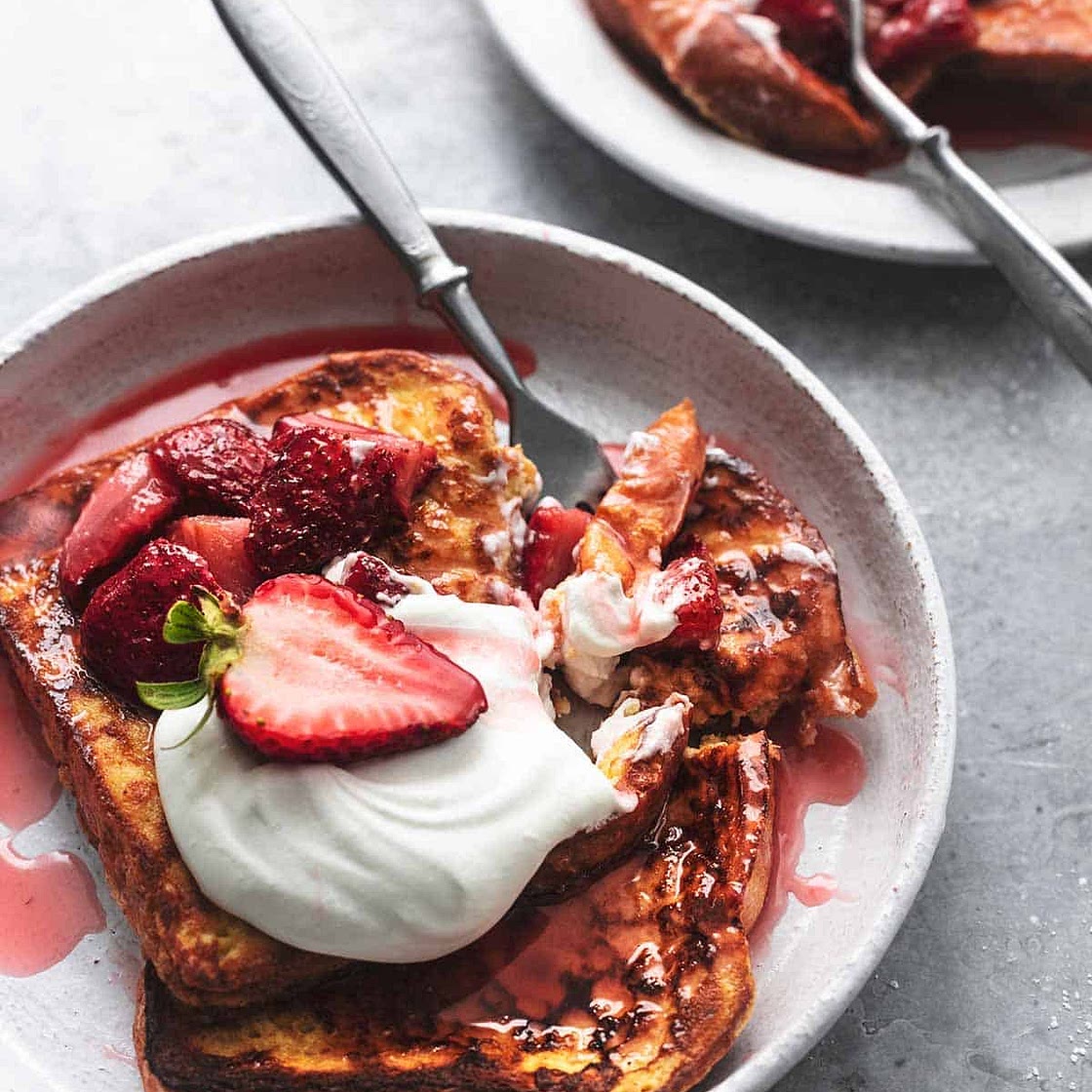 Strawberries and Cream French Toast
