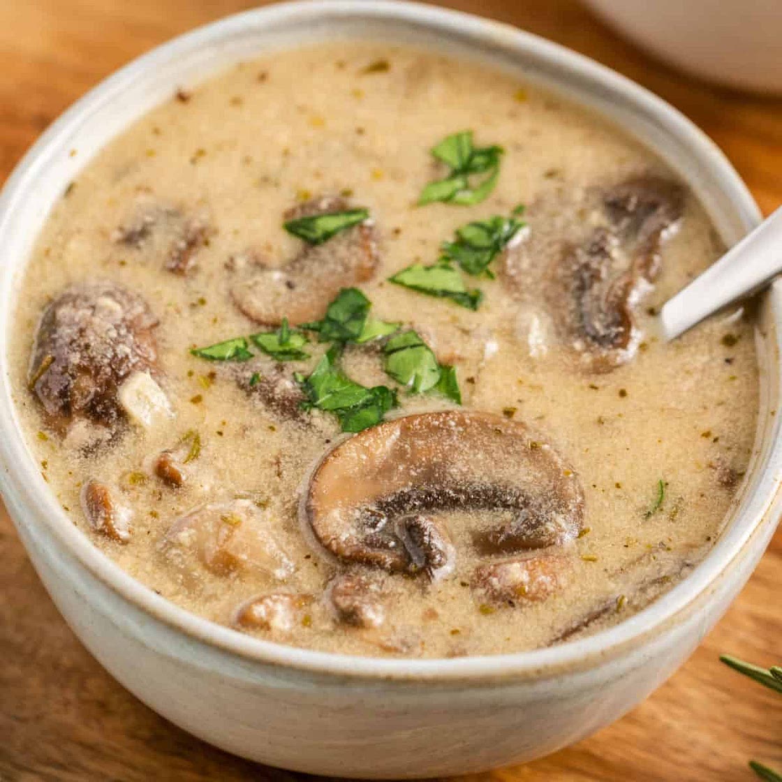 Skinny Cream of Mushroom Soup