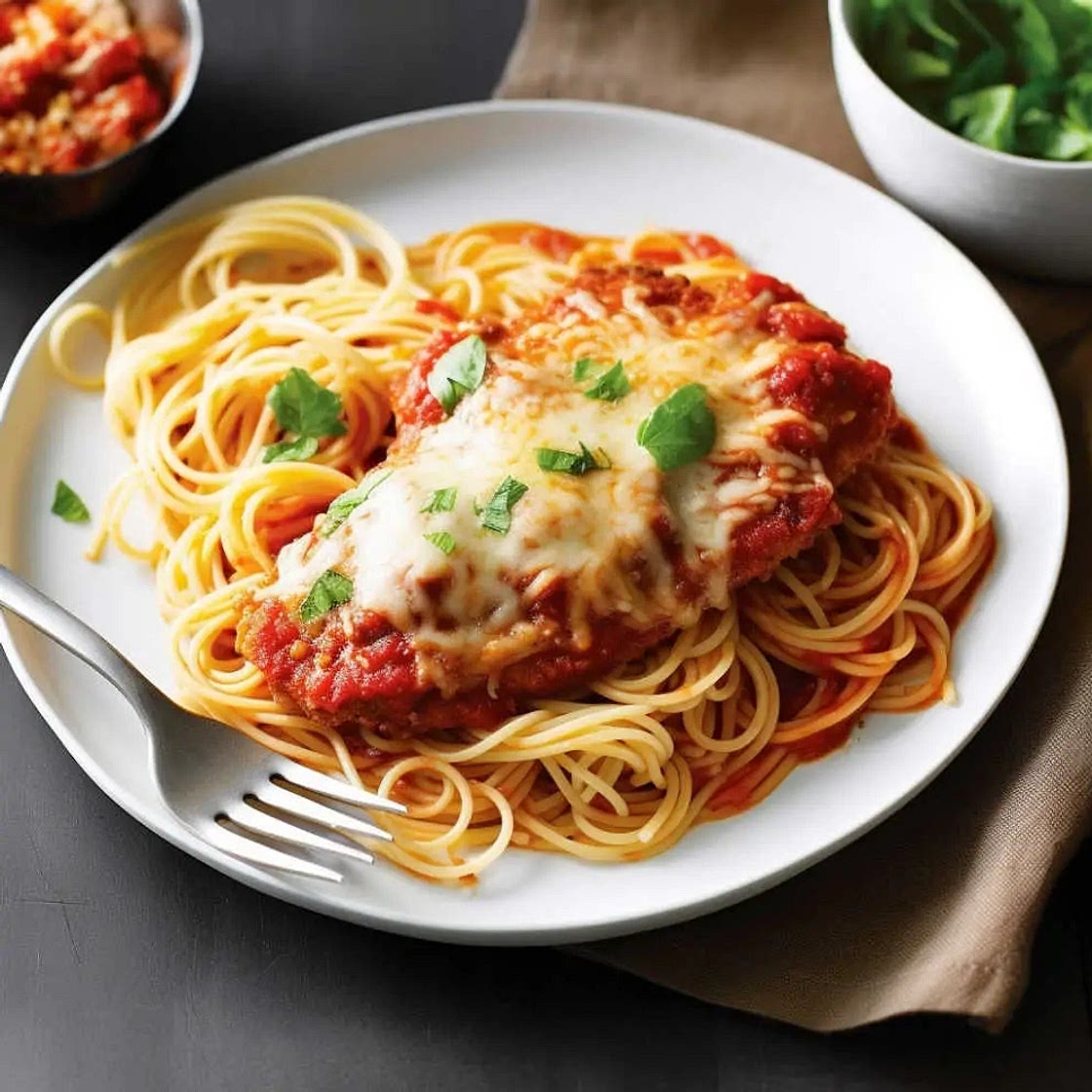 Gordon Ramsay Chicken Parmesan With Spaghetti and Rabe