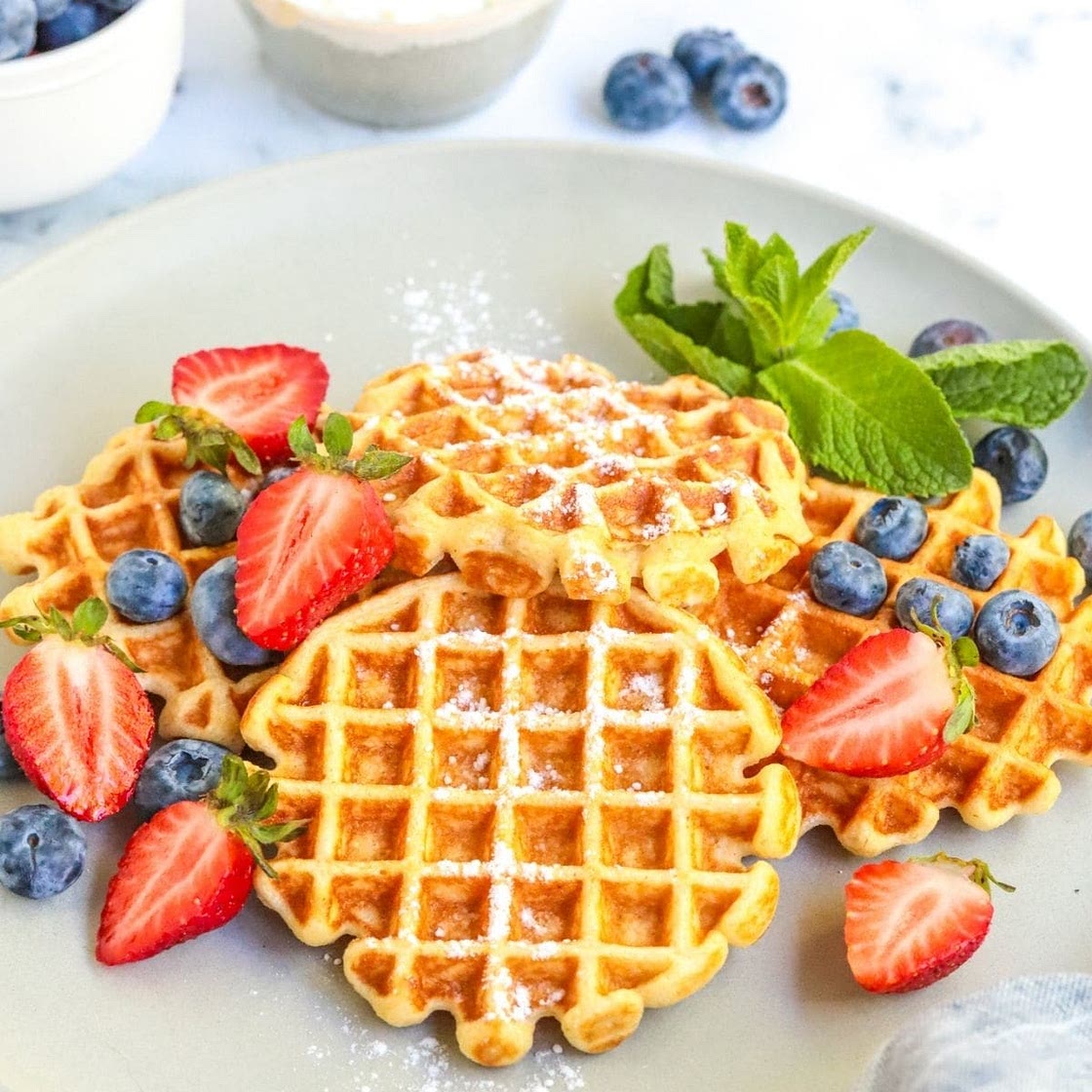 Oatmeal Cottage Cheese Waffles