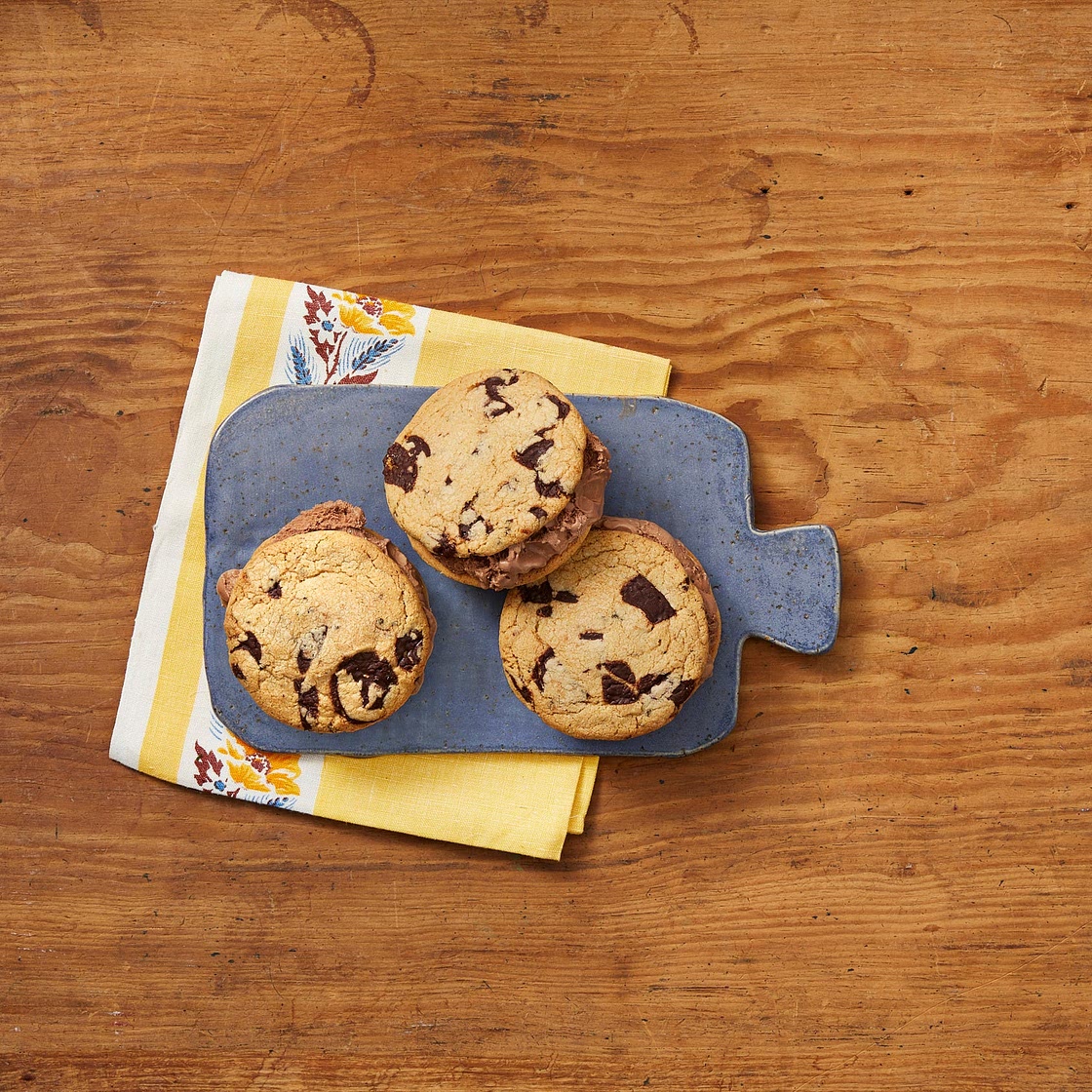 Chocolate–Peanut Butter Ice Cream Sandwiches