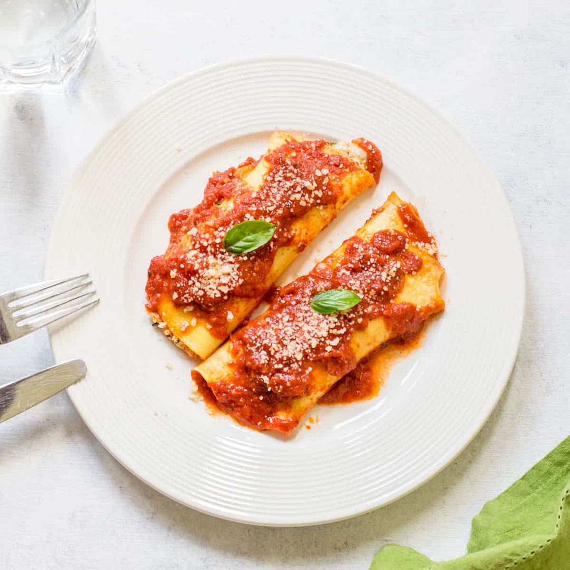 Homemade Manicotti with Crepes (Crespelle)