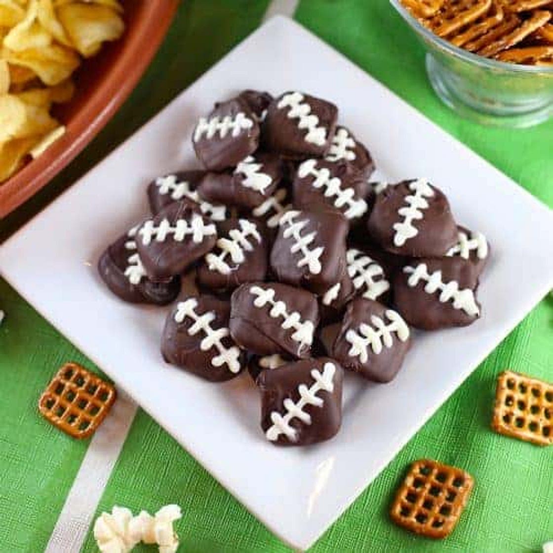 Game Day Pretzel Footballs & Party Snacks