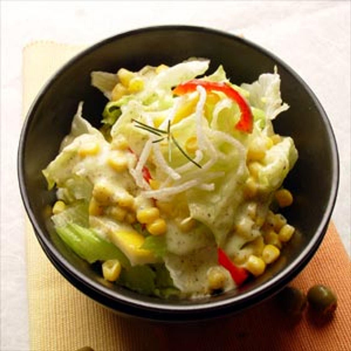 키위드레싱과콘샐러드