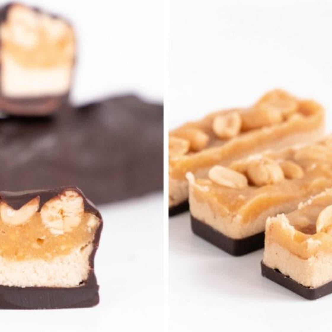 Healthy No Bake Keto Snickers Bars (Homemade Keto Bars)