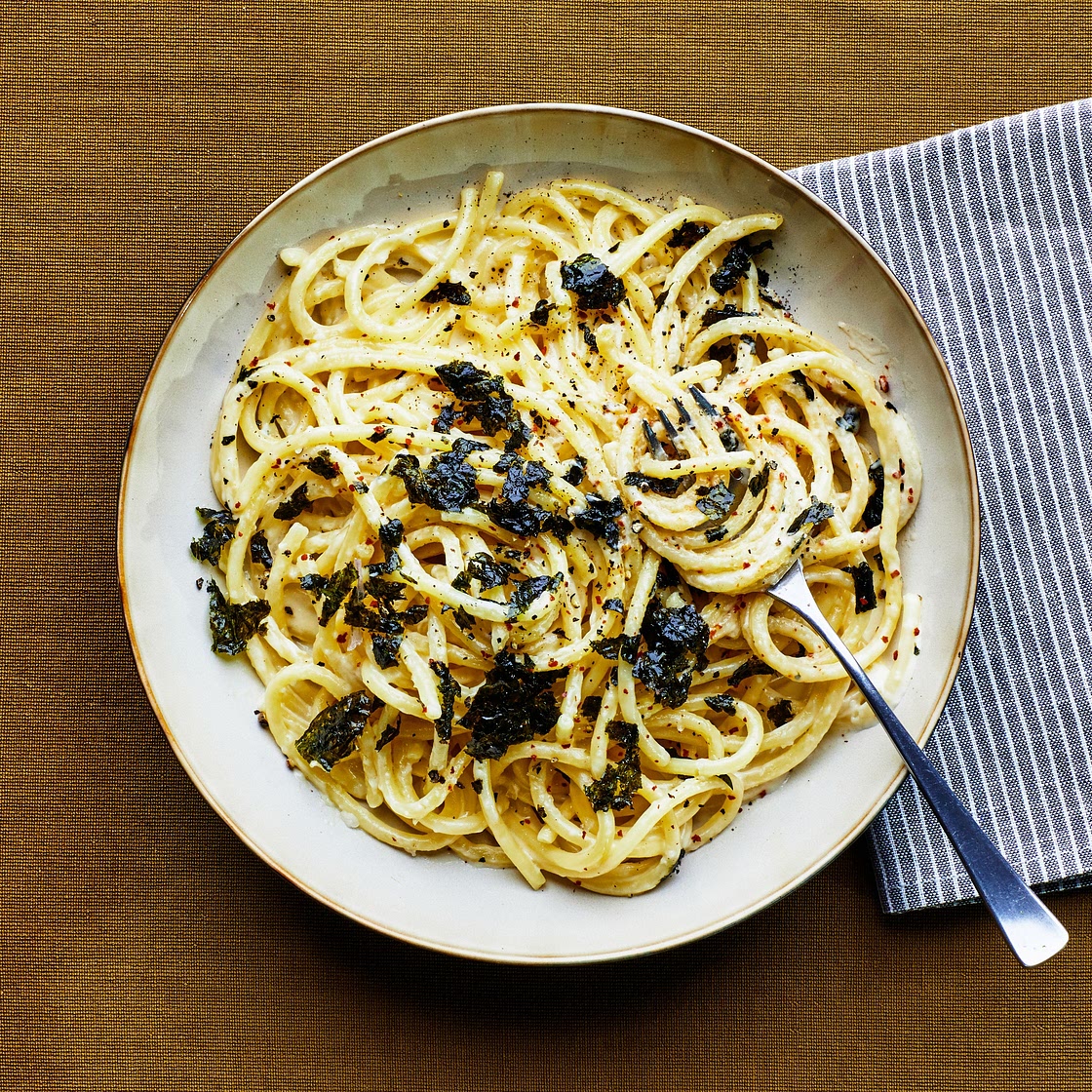 Creamy Bucatini With Roasted Seaweed