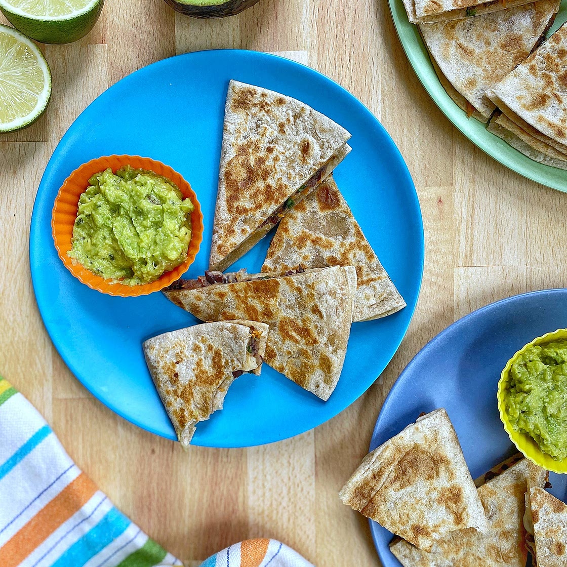 Easy Veggie and Bean Quesadillas