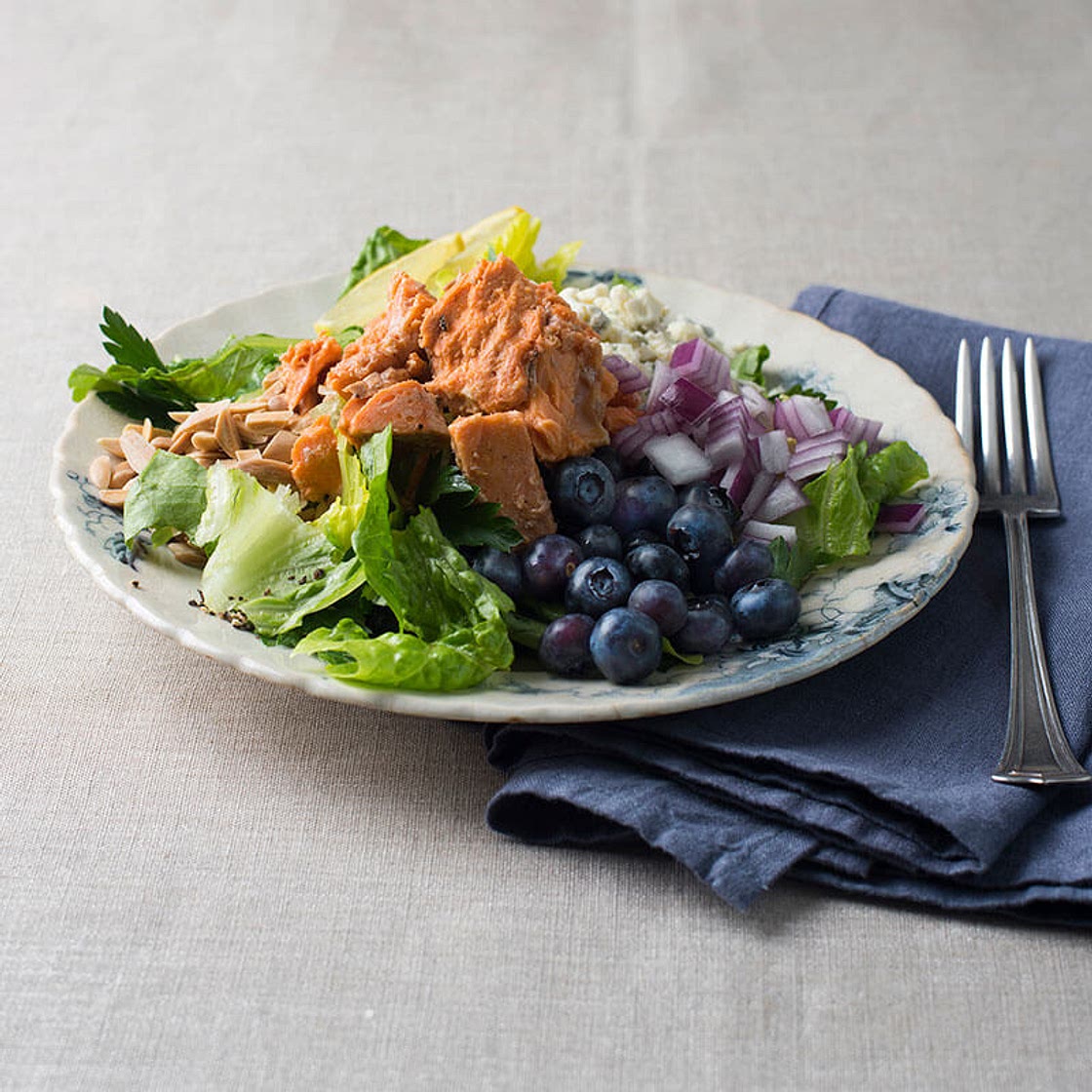 Wild Salmon & Blueberry Salad