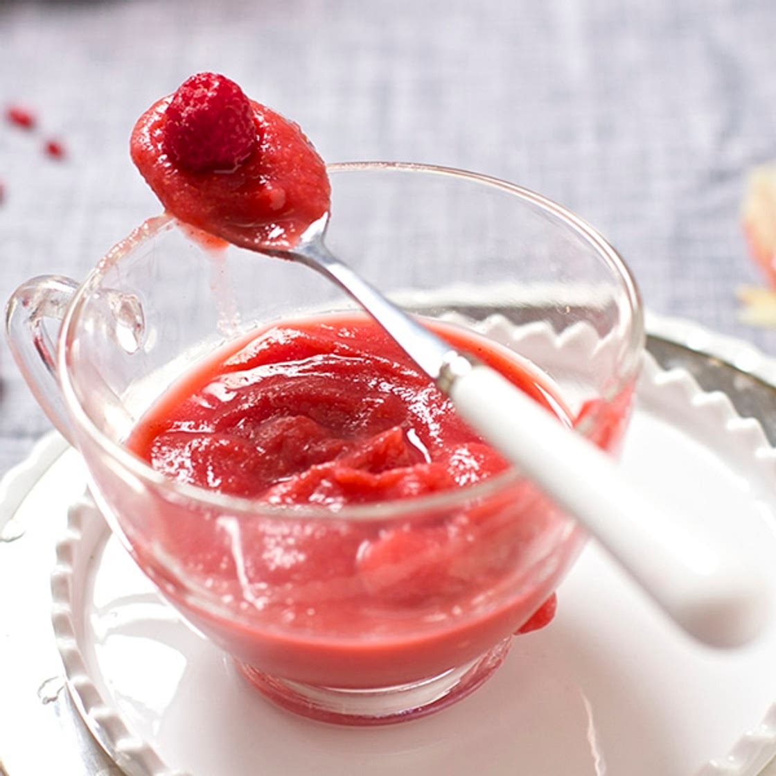 Apple, Raspberry with Vanilla Baby Food Puree (Delicious!) - Baby Foode