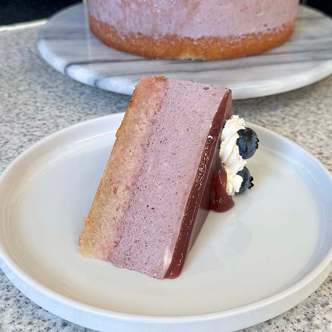 Lemon Blueberry Mousse Cake