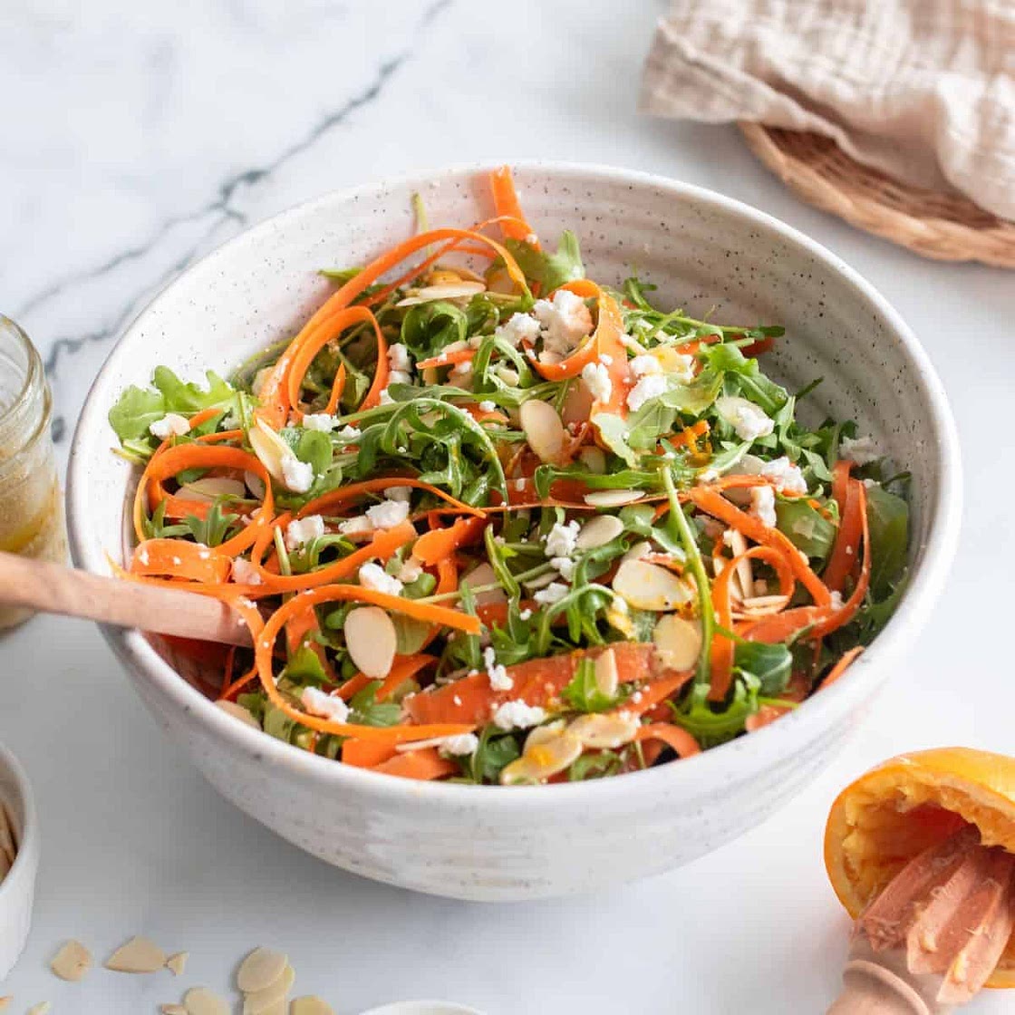 Carrot Ribbon Arugula Salad