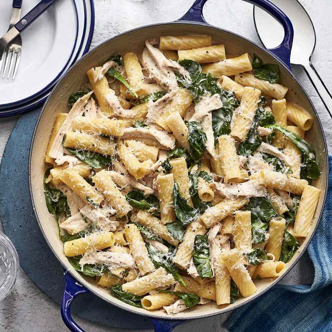 Buttermilk Alfredo Chicken Spinach Pasta