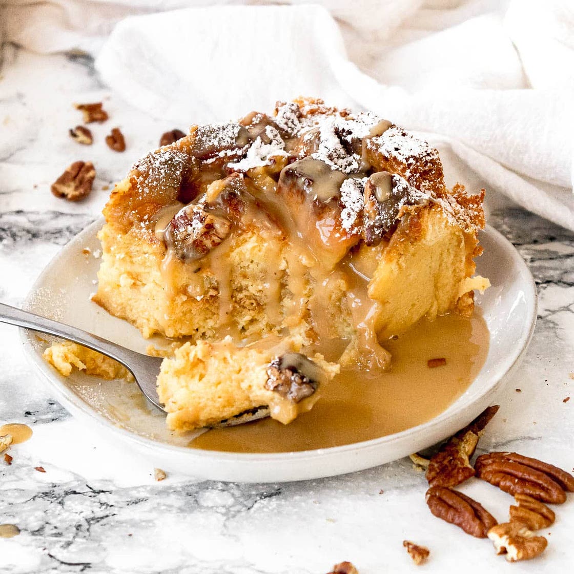 Eggnog Bread Pudding - Brioche Brown Butter Rum Recipe