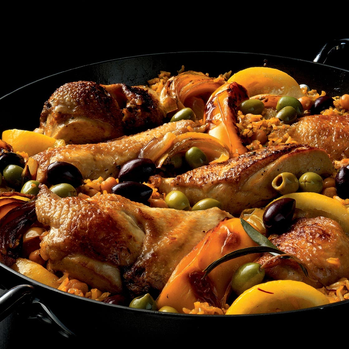 Moroccan Baked Chicken with Chickpeas and Rice