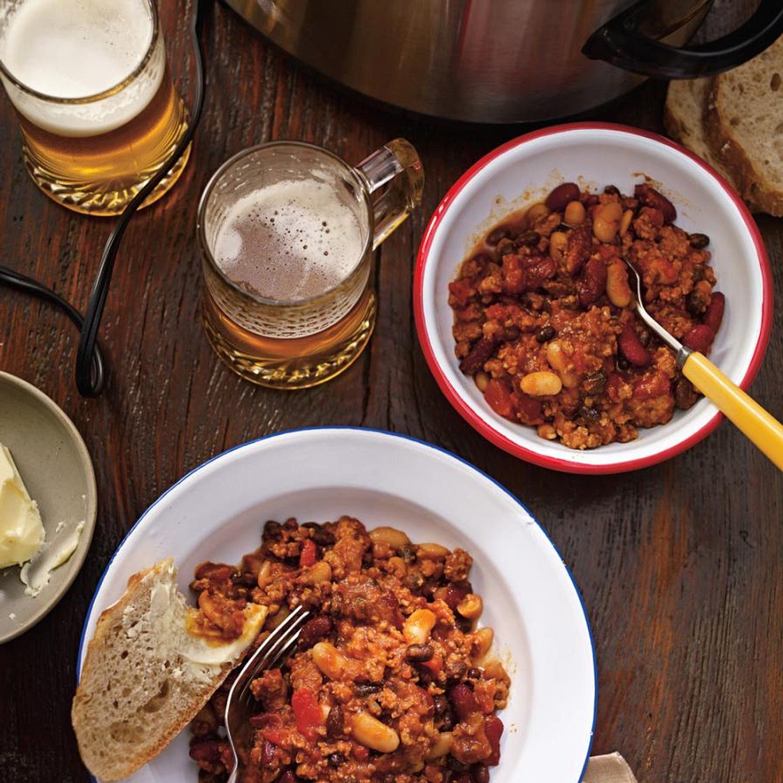 Chili de porc aux trois haricots