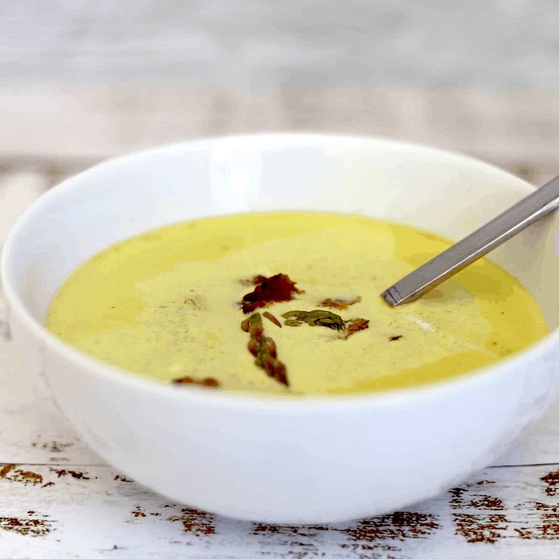 Low Carb Creamy Ginger Asparagus Soup