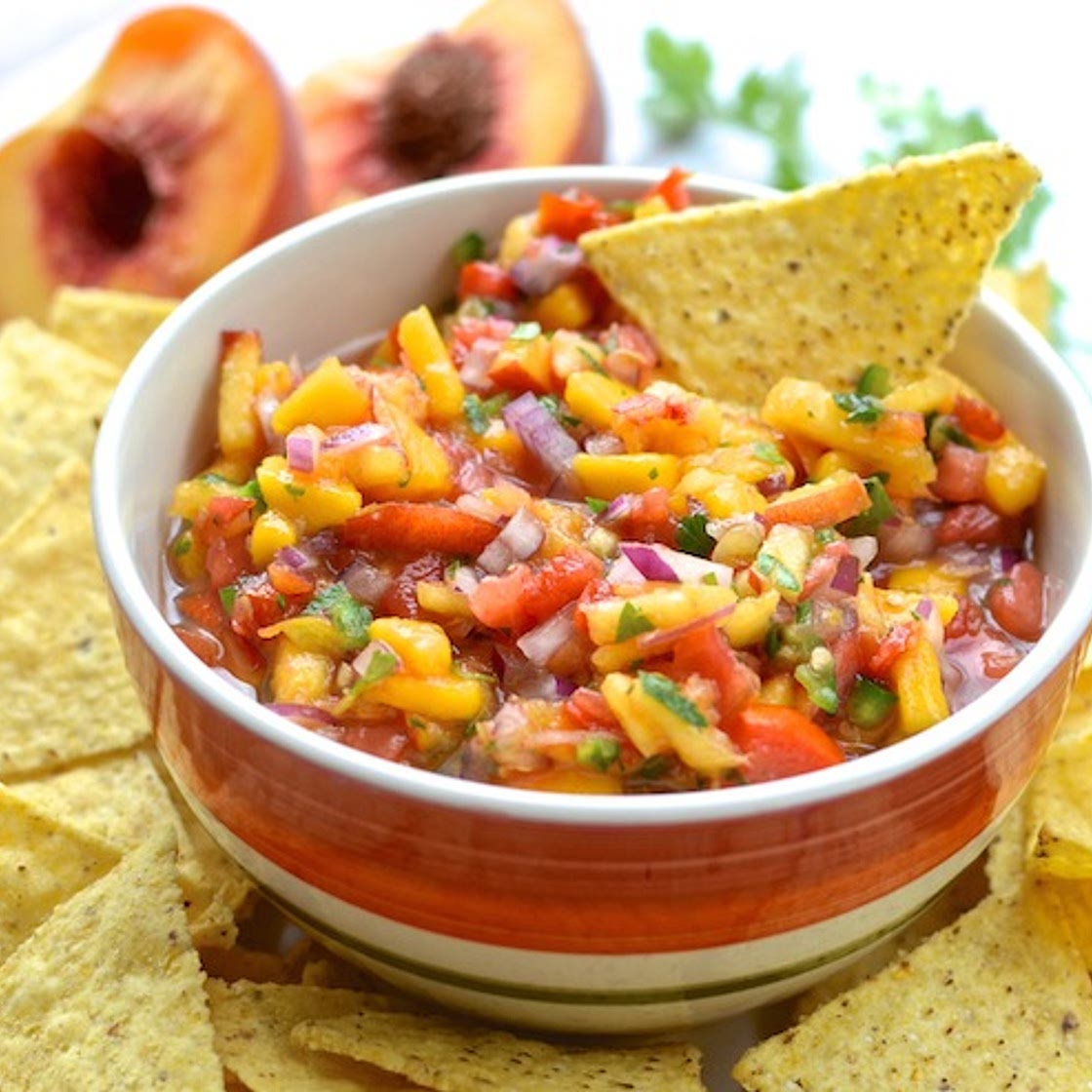 Fresh Mango Peach Salsa