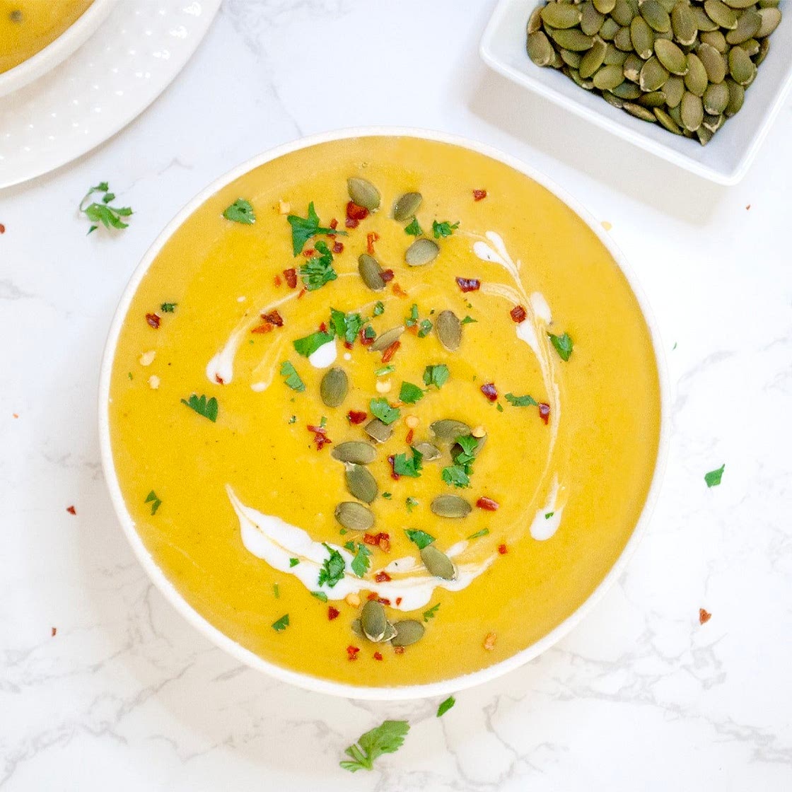 Instant Pot Pumpkin Soup (Curried, Creamy & Vegan)