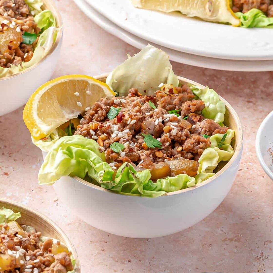 Ground Turkey Lettuce Wraps