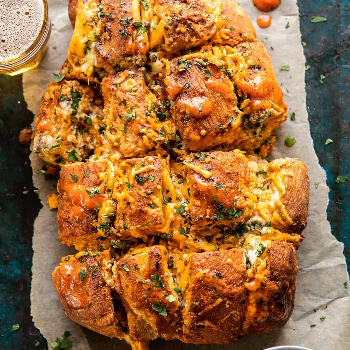 Buffalo Ranch Chicken Pull Apart Bread