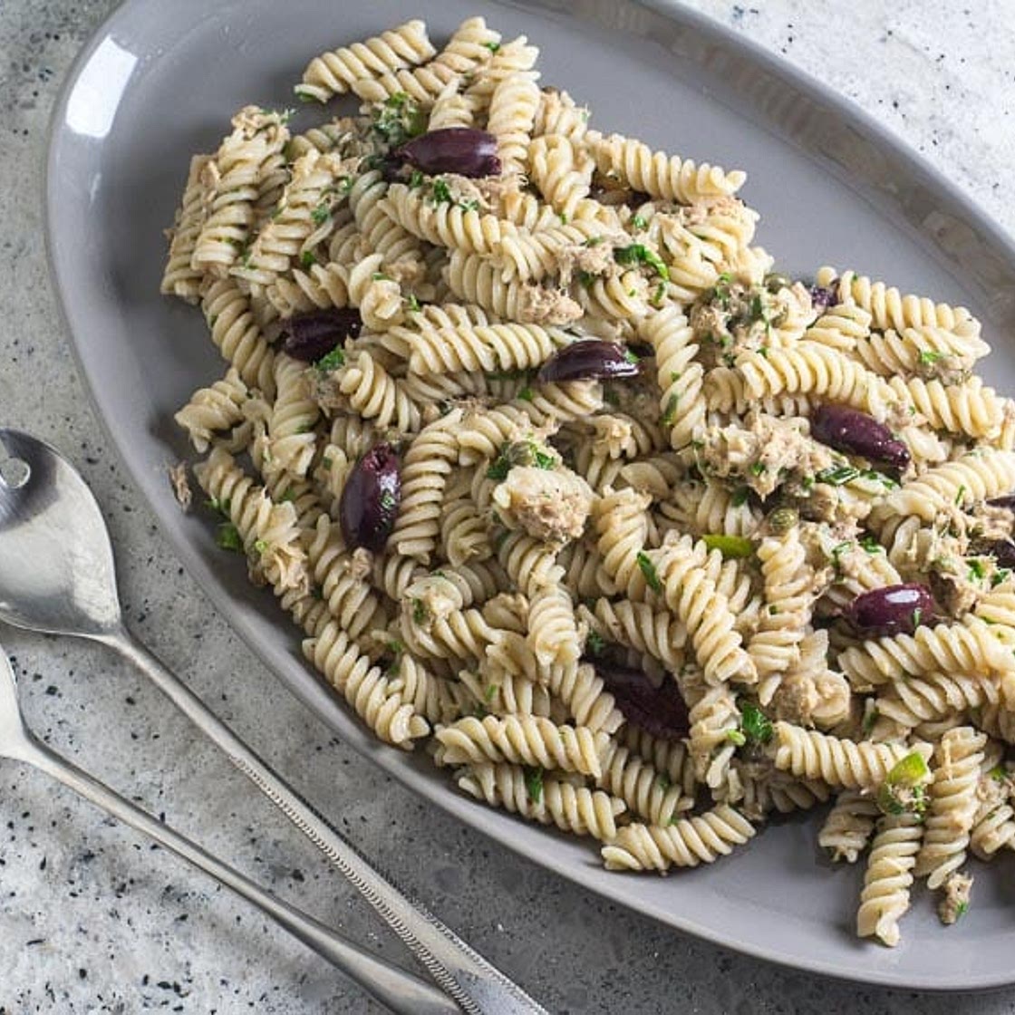 Low FODMAP Pantry Pasta with Tuna, Lemon & Olives