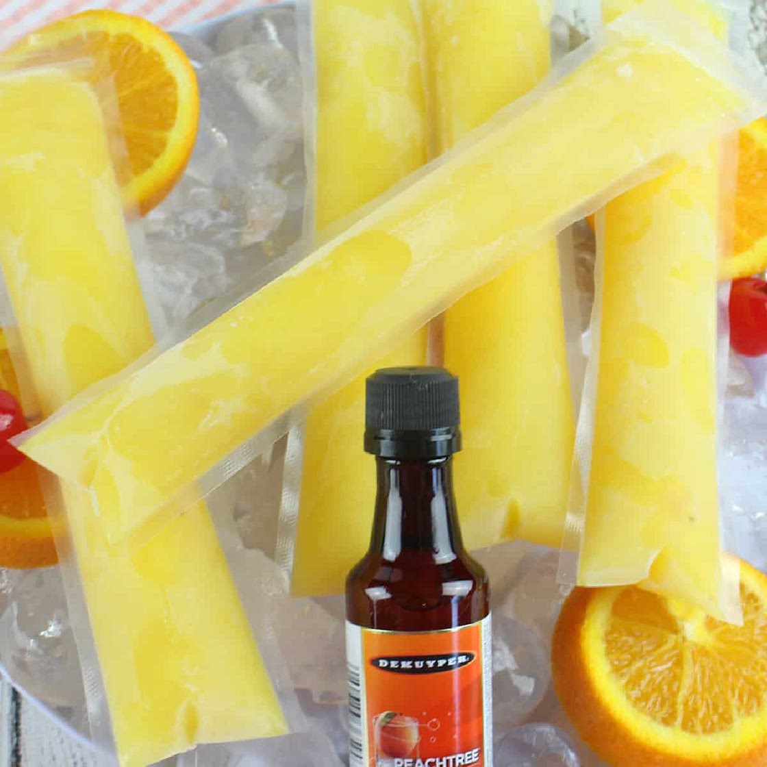 Adult Fuzzy Navel Ice Pops Recipe