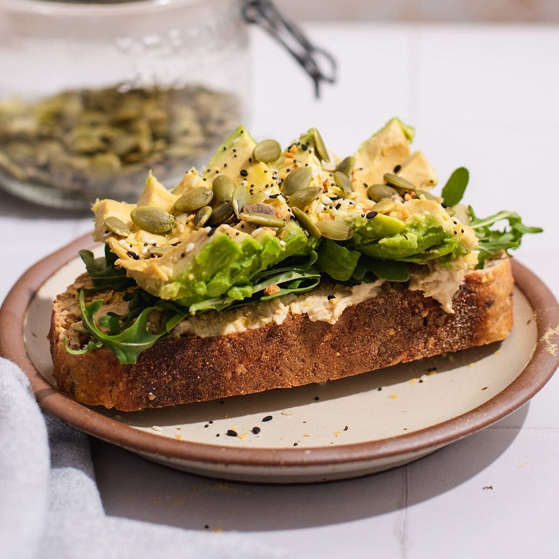 Hummus Toast with Avocado
