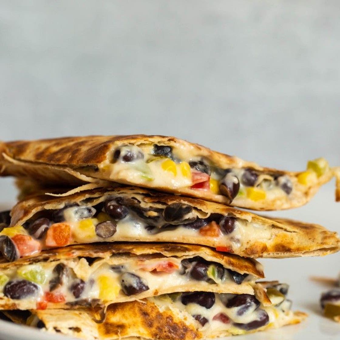 Cheesy Vegan Quesadillas (Oil-free!)